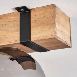 Suspension Verre Fumé-hofstein Plafonnier Verre 15cm Montgomery Noir, 3 lumières