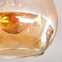 Lampes Vintages & Rétros-hofstein Plafonnier Verre 15cm Montgomery Noir, 3 lumières