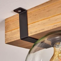 Luminaires Scandinaves-hofstein Plafonnier Verre 15cm Montgomery Écru, Noir, 4 lumières