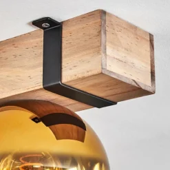 Lampes Dorées-hofstein Plafonnier Verre 15cm Montgomery Écru, Noir, 4 lumières