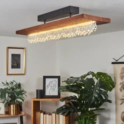Lampes En Bois-hofstein Plafonnier Versoix LED Noir, 1 lumière