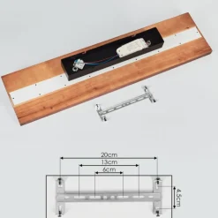 Lampes En Bois-hofstein Plafonnier Versoix LED Noir, 1 lumière