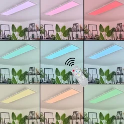 hofstein Plafonnier Vex LED Blanc, 1 lumière, Télécommandes