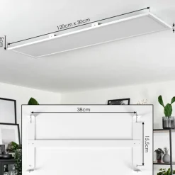 hofstein Plafonnier Vex LED Blanc, 1 lumière, Télécommandes