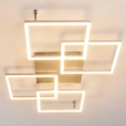 hofstein Plafonnier Veyrier LED Acier brossé, 4 lumières