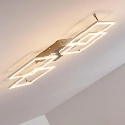 hofstein Plafonnier Veyrier LED Acier brossé, 4 lumières