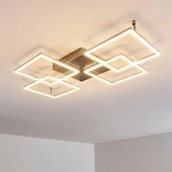 hofstein Plafonnier Veyrier LED Acier brossé, 4 lumières