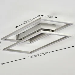 hofstein Plafonnier Veyrier LED Acier brossé, 2 lumières