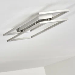 hofstein Plafonnier Veyrier LED Acier brossé, 2 lumières