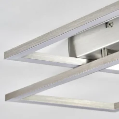 hofstein Plafonnier Veyrier LED Acier brossé, 2 lumières