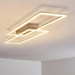 hofstein Plafonnier Veyrier LED Acier brossé, 2 lumières