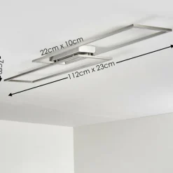 hofstein Plafonnier Veyrier LED Acier brossé, 2 lumières* Éclairage Led