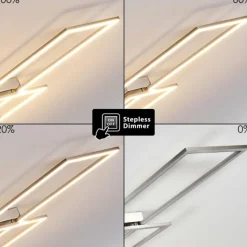 hofstein Plafonnier Veyrier LED Acier brossé, 2 lumières* Éclairage Led