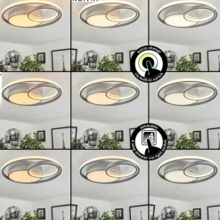 hofstein Plafonnier Vignier LED Titane, 1 lumière