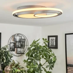 hofstein Plafonnier Vignier LED Titane, 1 lumière