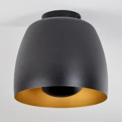 Lampes Dorées-hofstein Plafonnier Viking Noir, 1 lumière