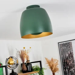 Lampes Dorées-hofstein Plafonnier Viking Vert, 1 lumière