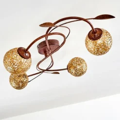 Lampes Dorées-hofstein Plafonnier Virga Rouille, 4 lumières