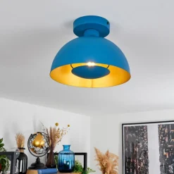 Lampes Dorées-hofstein Plafonnier Vivian Bleu, 1 lumière