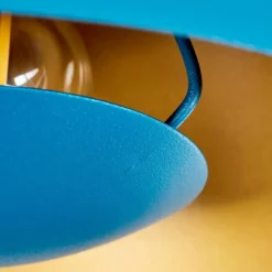 Lampes Dorées-hofstein Plafonnier Vivian Bleu, 1 lumière