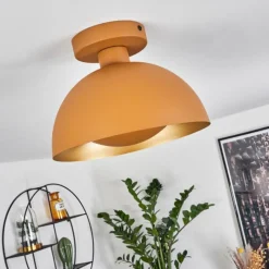 Lampes Dorées-hofstein Plafonnier Vivian Ocre, 1 lumière
