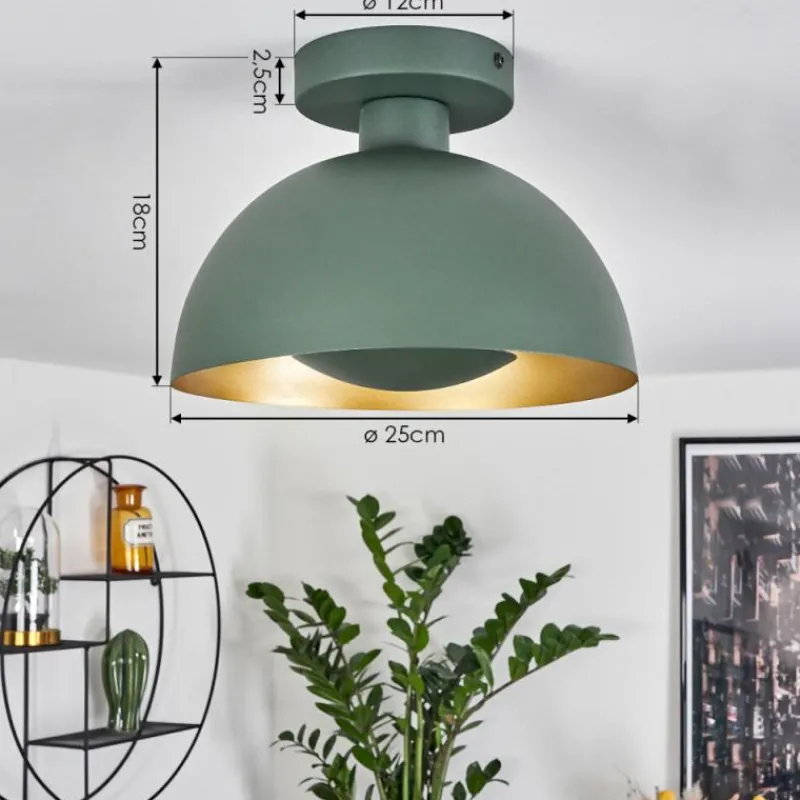 Lampes Dorées-hofstein Plafonnier Vivian Vert, 1 lumière