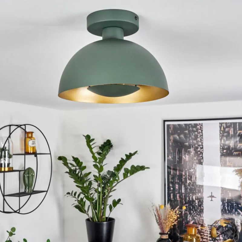 Lampes Dorées-hofstein Plafonnier Vivian Vert, 1 lumière