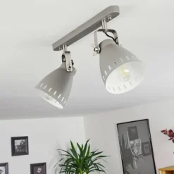 hofstein Plafonnier Vlissingen Chrome, Gris, 2 lumières