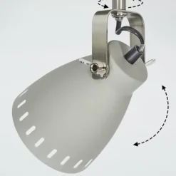 hofstein Plafonnier Vlissingen Chrome, Gris, 2 lumières