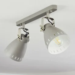 hofstein Plafonnier Vlissingen Chrome, Gris, 2 lumières