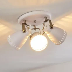 hofstein Plafonnier Vlissingen Nickel mat, Blanc, 3 lumières* Spots Et Projecteurs