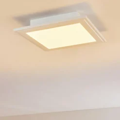 hofstein Plafonnier Voisines LED Blanc, 1 lumière, Télécommandes, Changeur de couleurs