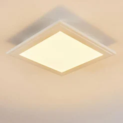 hofstein Plafonnier Voisines LED Blanc, 1 lumière, Télécommandes, Changeur de couleurs
