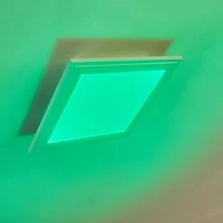 hofstein Plafonnier Voisines LED Blanc, 1 lumière, Télécommandes, Changeur de couleurs