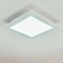 hofstein Plafonnier Voisines LED Blanc, 1 lumière, Télécommandes, Changeur de couleurs