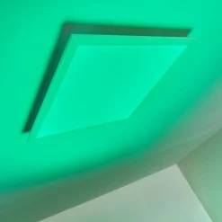 hofstein Plafonnier Voisines LED Blanc, 1 lumière, Télécommandes, Changeur de couleurs