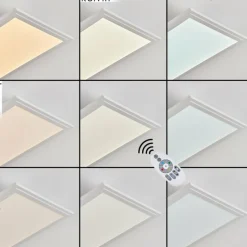 hofstein Plafonnier Voisines LED Blanc, 1 lumière, Télécommandes