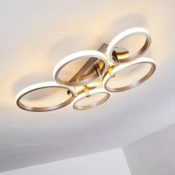 hofstein Plafonnier Volonne LED Argenté, 5 lumières* Éclairage Led