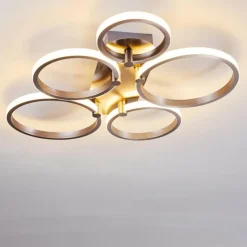 hofstein Plafonnier Volonne LED Argenté, 5 lumières* Éclairage Led