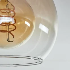 hofstein Plafonnier Vouhet Brun, Couleur bois, Noir, 4 lumières