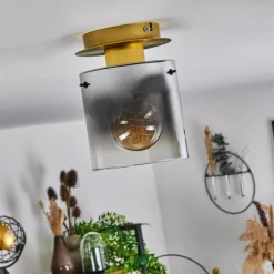 Lampes Dorées-hofstein Plafonnier Vuoltu Or, 1 lumière