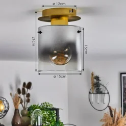 Lampes Dorées-hofstein Plafonnier Vuoltu Or, 1 lumière