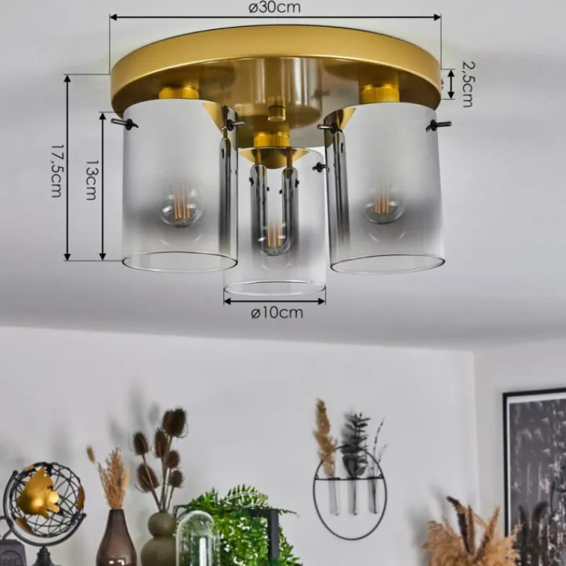 Lampes Dorées-hofstein Plafonnier Vuoltu Or, 3 lumières