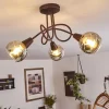 Suspension Verre Fumé-hofstein Plafonnier Warga LED Bronze, 3 lumières