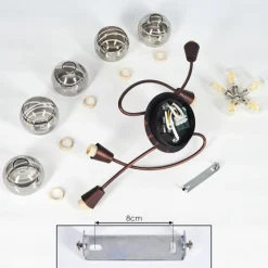 hofstein Plafonnier Warga LED Bronze, 5 lumières