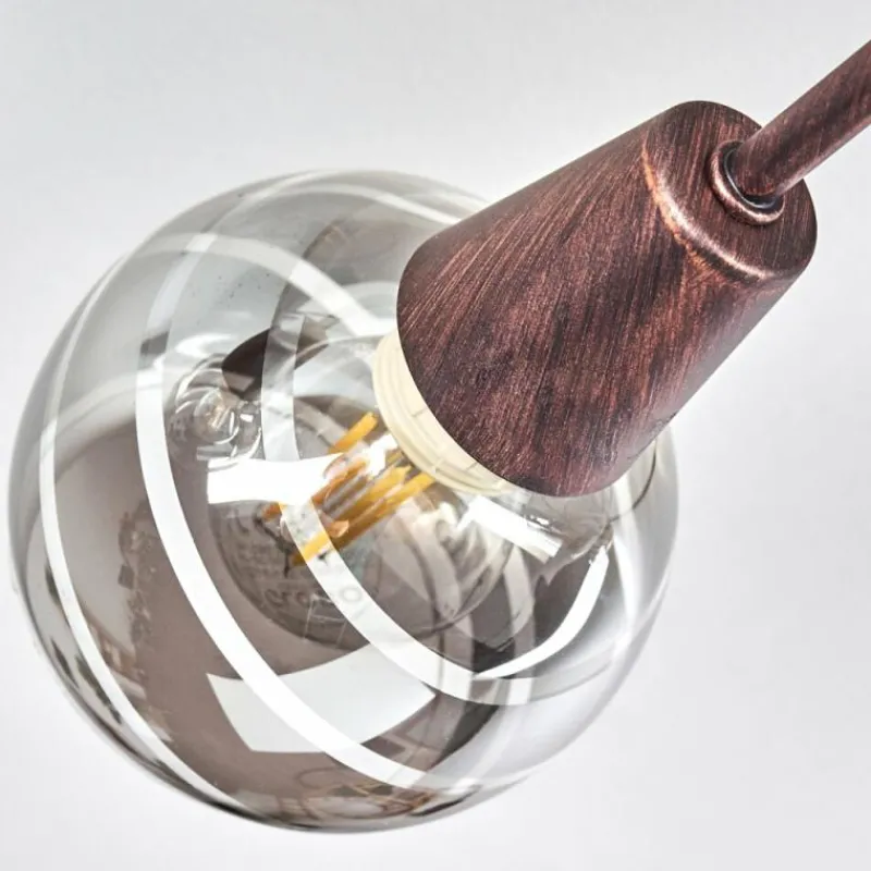 hofstein Plafonnier Warga LED Bronze, 5 lumières