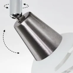 hofstein Plafonnier Warga LED Nickel mat, 3 lumières