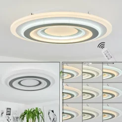 hofstein Plafonnier Wawo LED Blanc, 1 lumière, Télécommandes* Éclairage Led