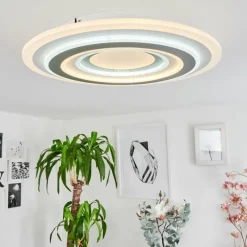 hofstein Plafonnier Wawo LED Blanc, 1 lumière, Télécommandes* Éclairage Led