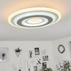 hofstein Plafonnier Wawo LED Blanc, 1 lumière, Télécommandes